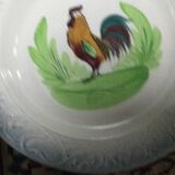 Plat art nouveau 1908-1932 décor coq