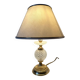 Lampe rétro en verre et métal doré