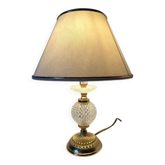 Retro lamp in glass and gold metal