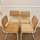 Set of 4 Cesca B32 chairs by Breuer