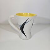 ceramic pitcher by Jacques Sagan with abstract patterns, Vallauris