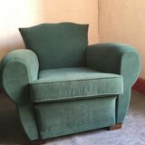 Pair of club armchairs with mustache