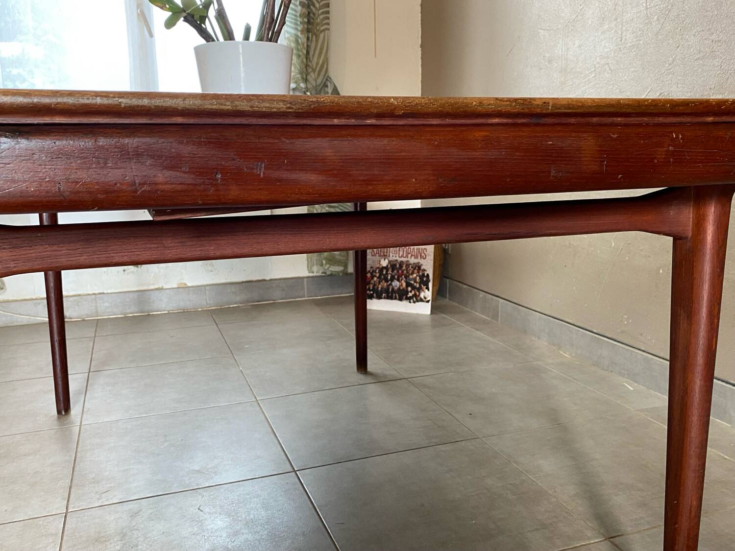 Vintage extendable teak table