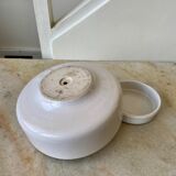 White ceramic pot and saucer ⌀ 20 cm