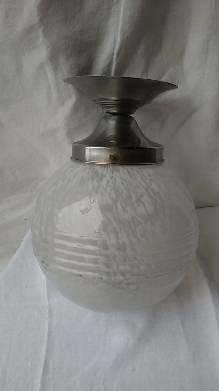 Glass globe ceiling light