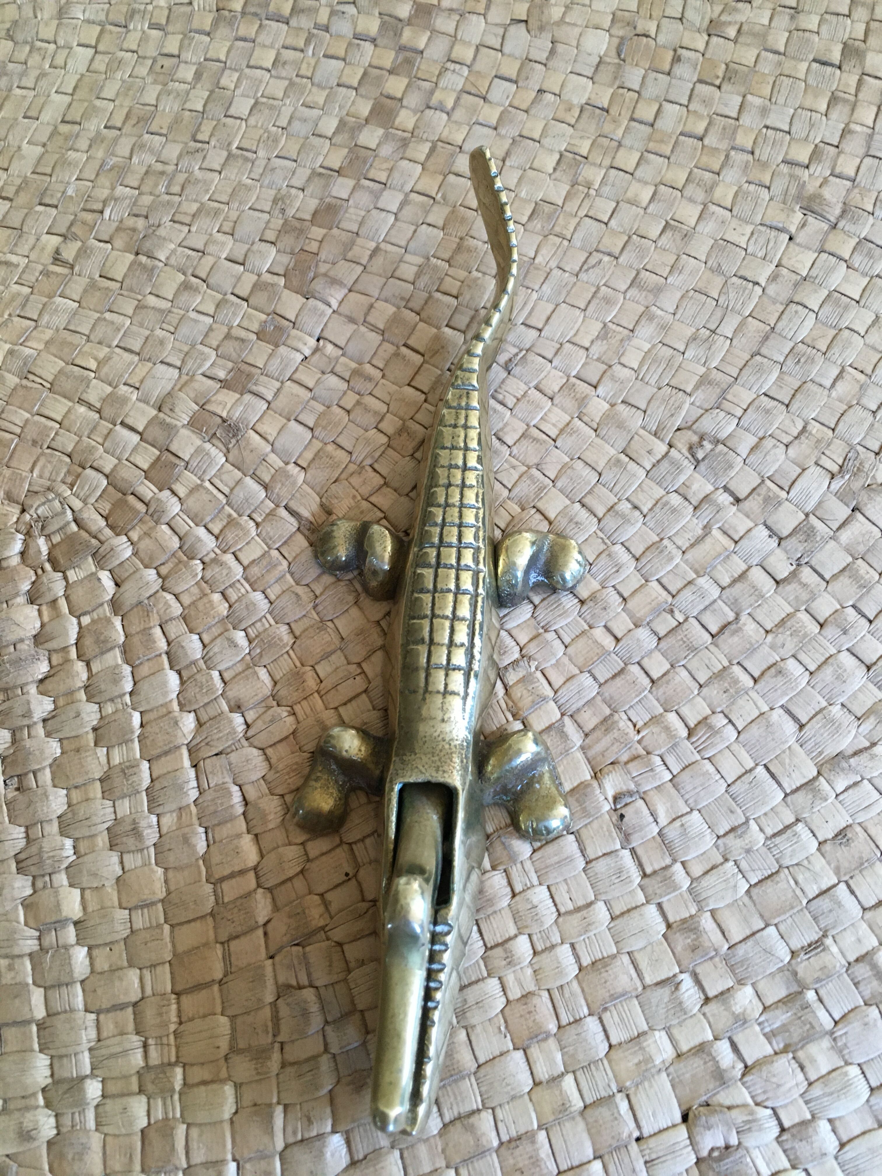 Brass crocodile