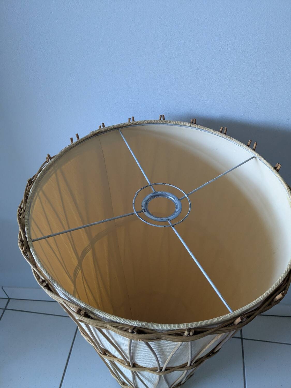 Vintage rattan lampshade