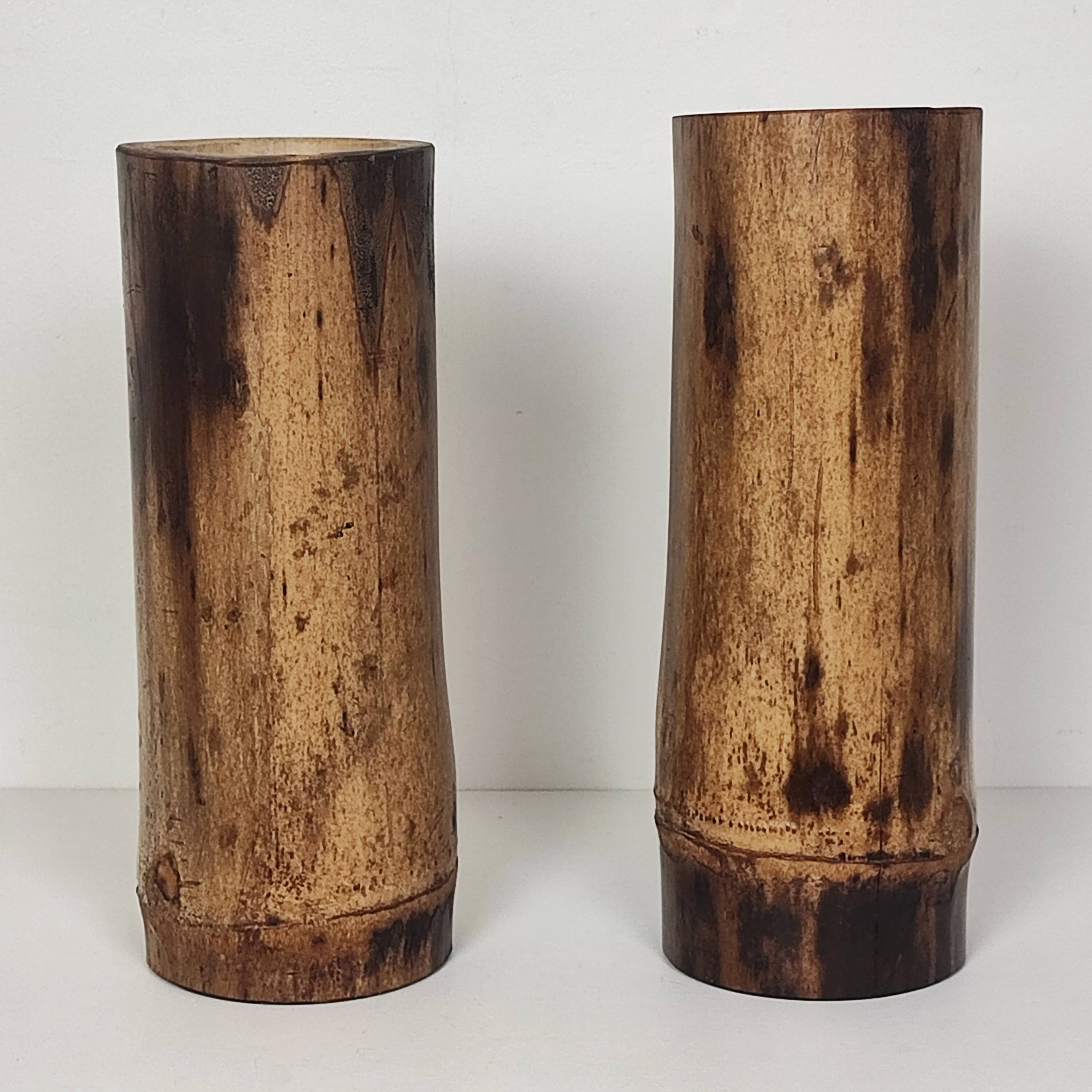 Duo vases bambou