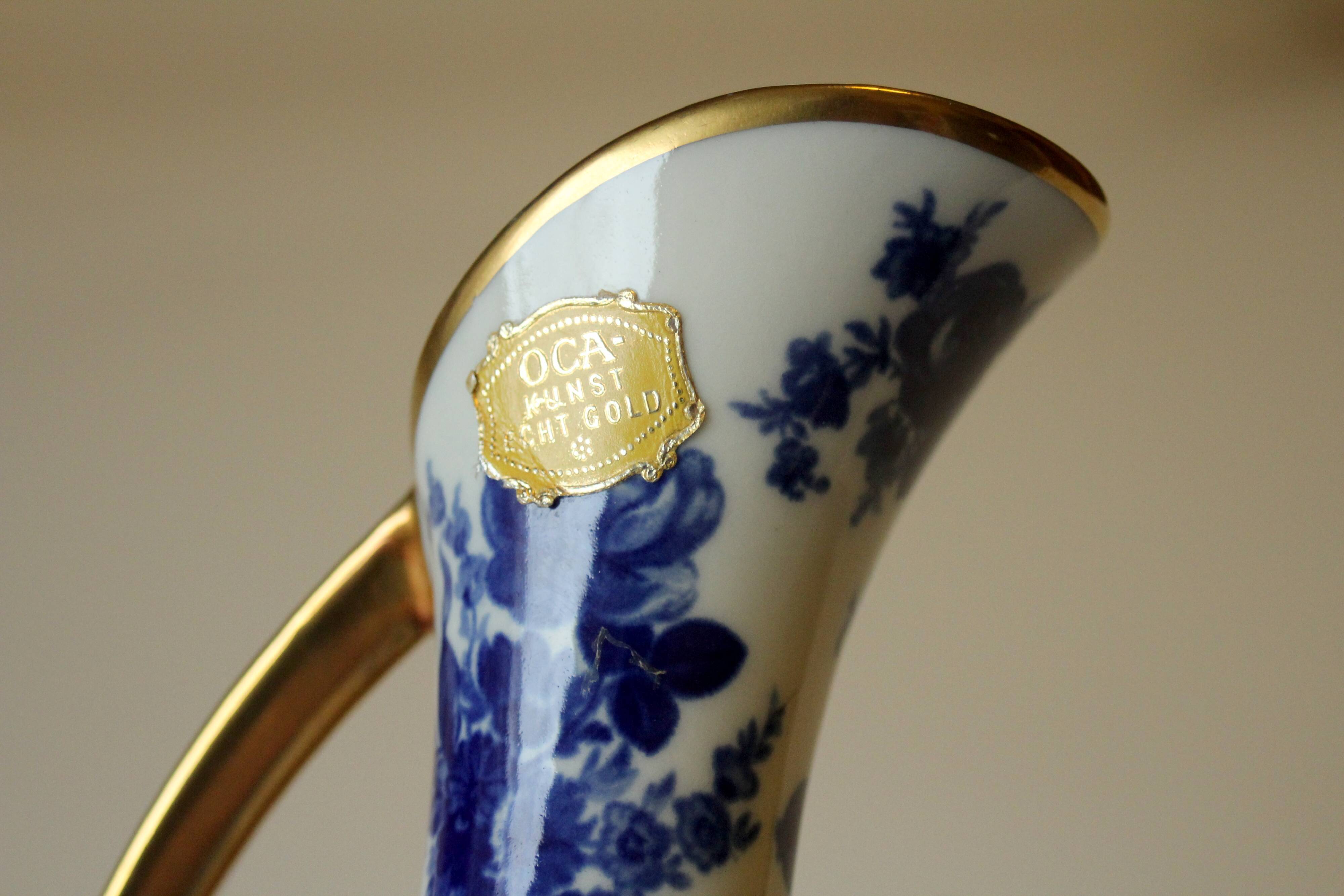 Vase porcelaine Bavière Daphné vrai manteau d'or
