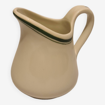 Mehun porcelain milk jug with green edging