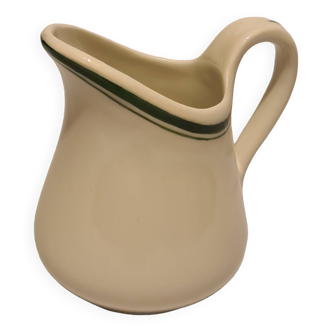 Pot à lait en porcelaine de Mehun liseré vert