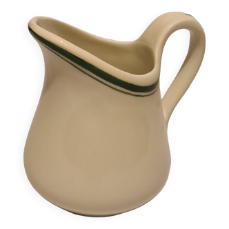 Mehun porcelain milk jug with green edging