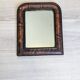 19th century Louis-Philippe mirror – original glass & marbled frame – 37x31 cm