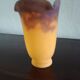 TULIP corolla - yellow-orange-brown marbled glass MULLER FRERES LUNEVILLE