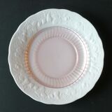 6 Arcoroc pink glass dessert plates