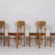 Lot de 6 chaises de salle à manger, Rainer Daumiller, bois de pin, années 1970