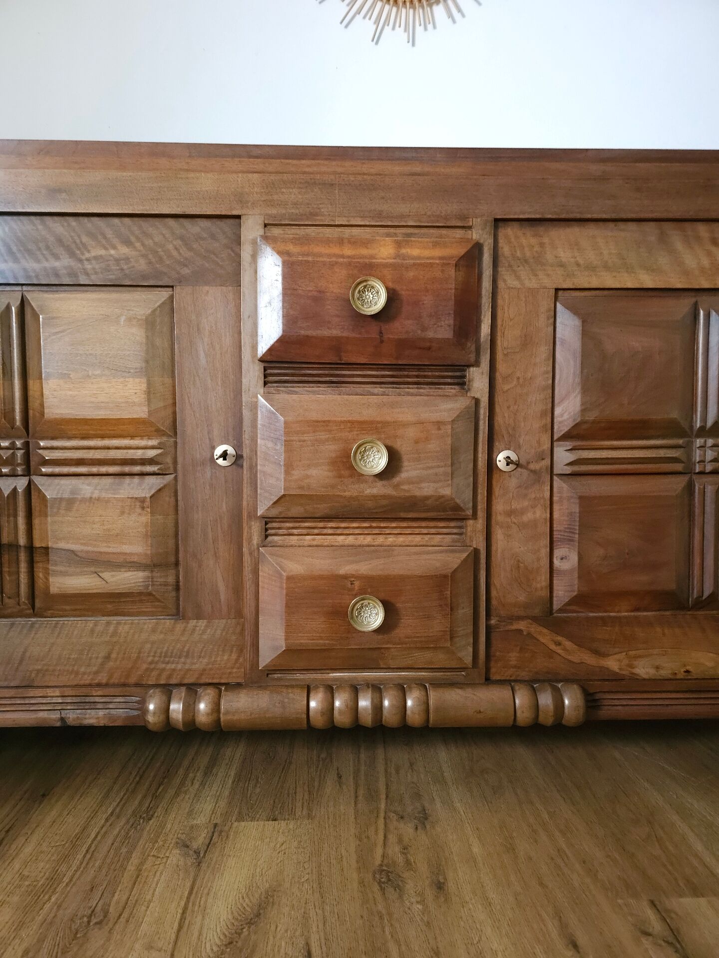 Solid Walnut Buffet, Art Deco, Circa 1940