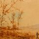 Paire d'aquarelles, paysages animés L. Meyer