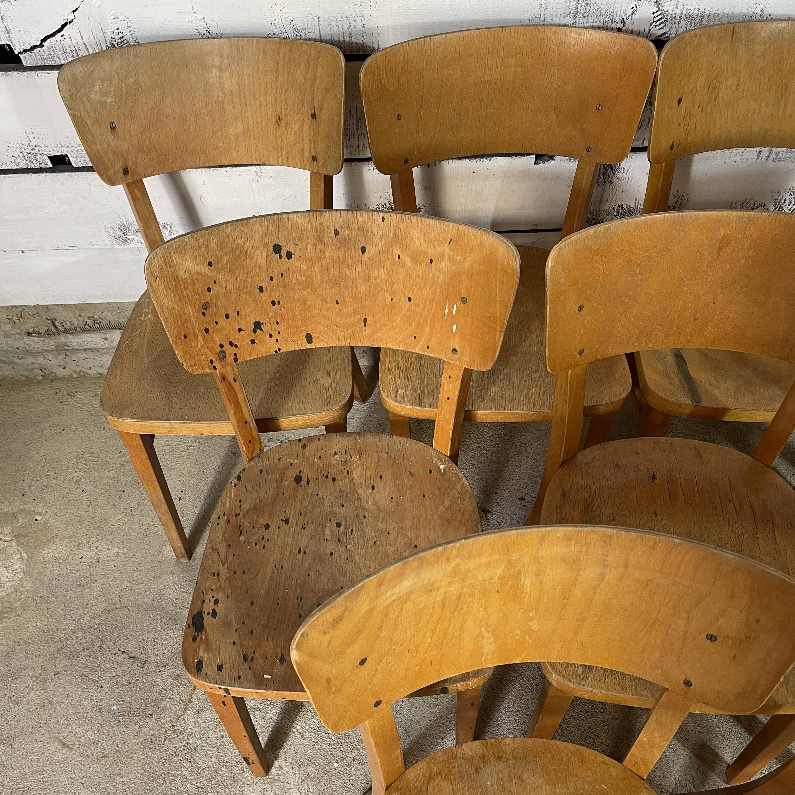 Set of 10 bistro chairs bar thonet year 60