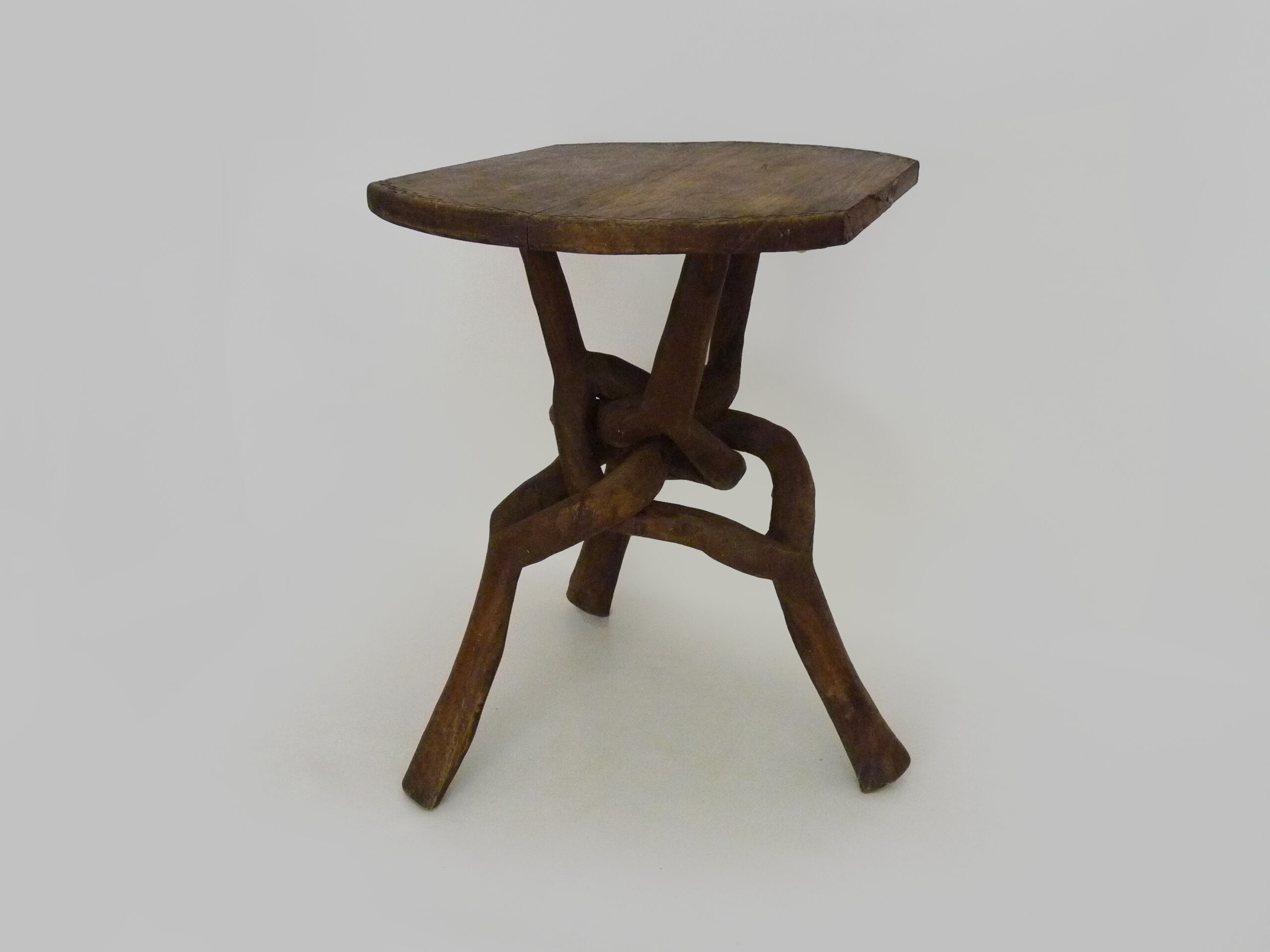 Coffee table, side table in Kola wood from the 1960s.