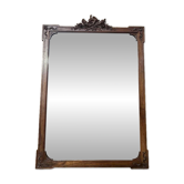 Miroir Napoléon III en noyer sculpté