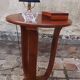 1930 Art Deco pedestal table in solid walnut