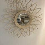 Rattan mirror
