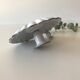 Candlestick in white enameled metal