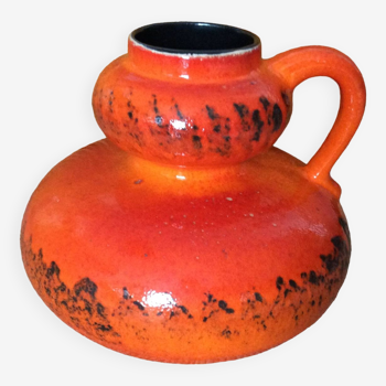 Vase  en céramique orange