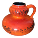 Vase  en céramique orange