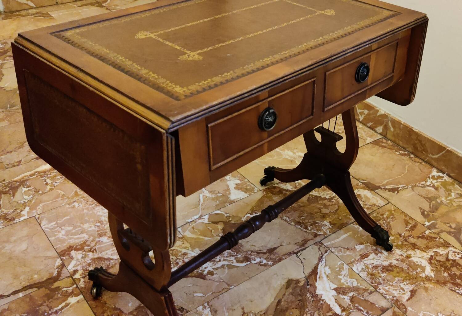 English side table with drop leaves