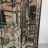 Six-panel painted screen, 20th century