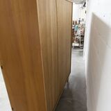 Armoire scandinave 3 portes en teck blond