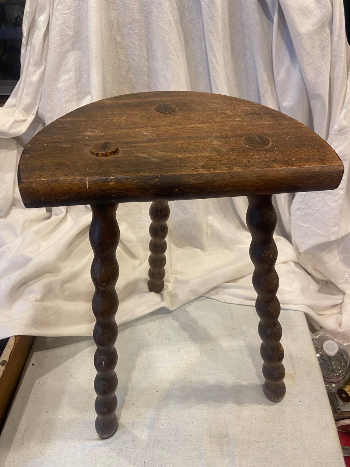 20th century tripod wooden stool