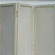 Paravent 3 vantaux 1920 patine creme en bois papier colle
