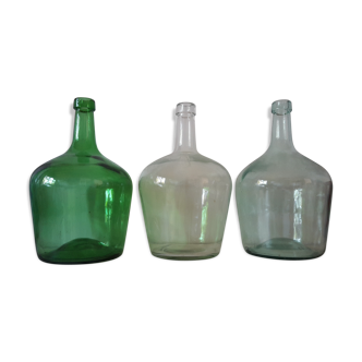Lot de 3 dame jeanne