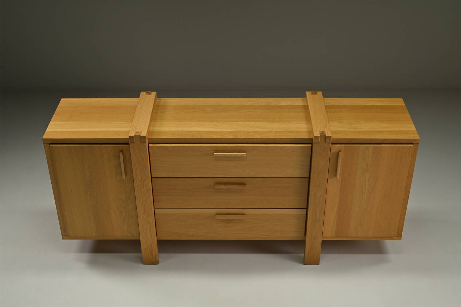 Brustalist oak sideboard, Belgium.