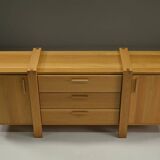 Brustalist oak sideboard, Belgium.