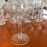 St Louis style crystal glasses, 71 glasses