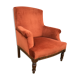 Fauteuil velours terracota