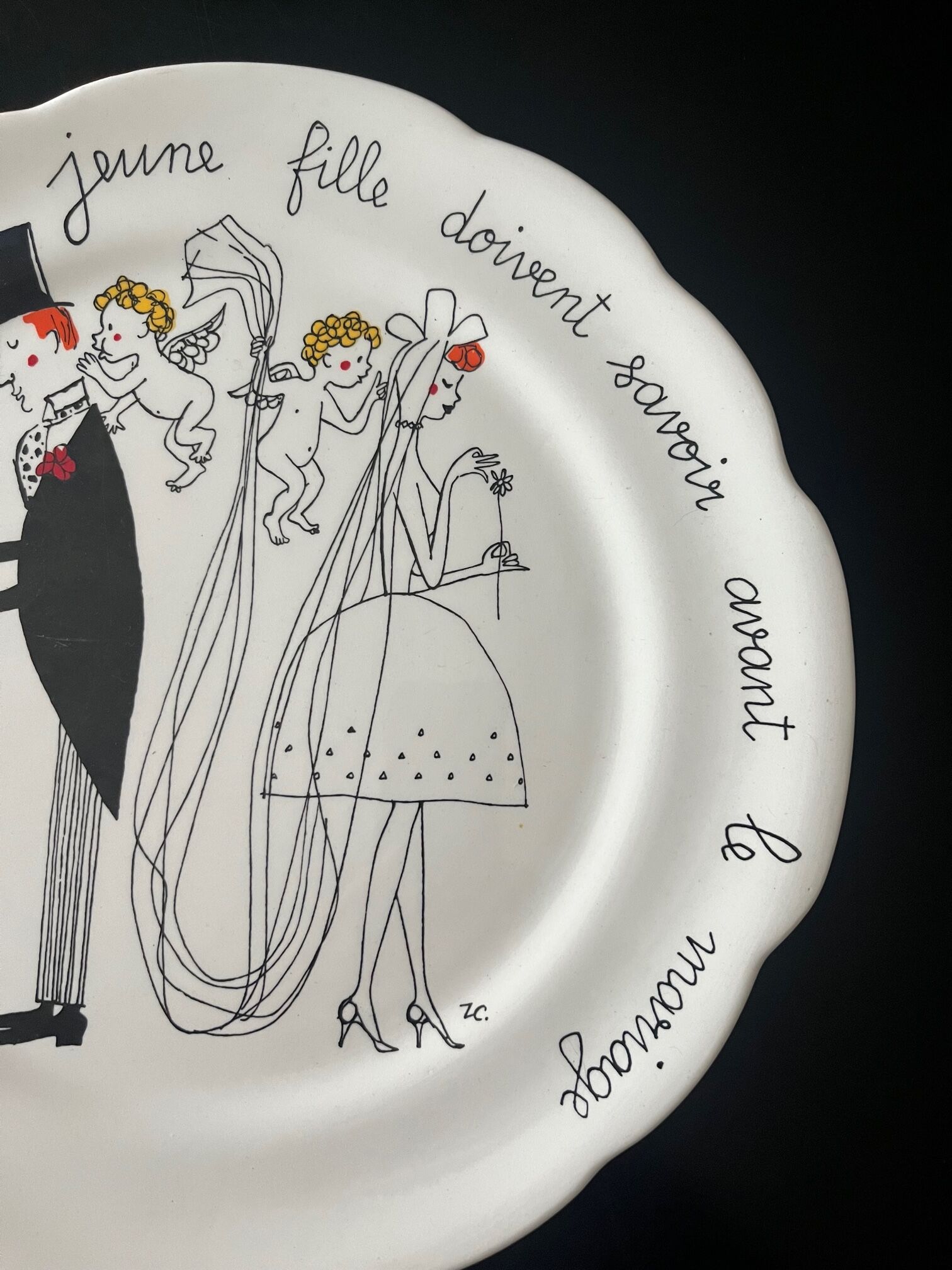 Wedding plate Jacques Charmoz