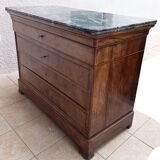 Louis Philippe mahogany secretary chest of drawers