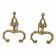 Pair of gilded bronze chenets Louis XV antique fireplace accessory