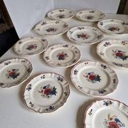 Set of 12 Sarreguemines Plates, Agreste Models