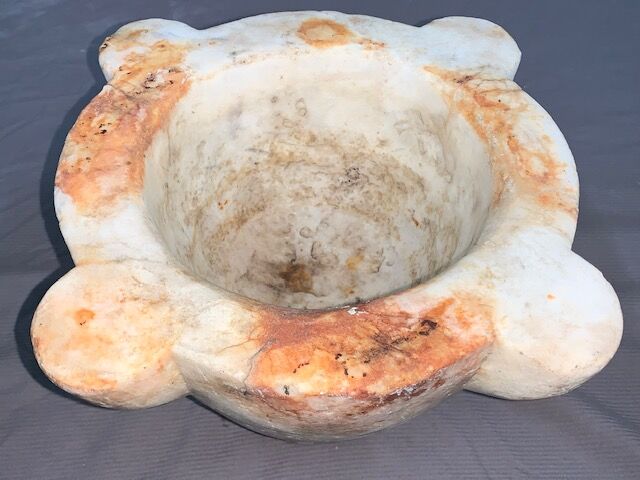 Antique marble mortar