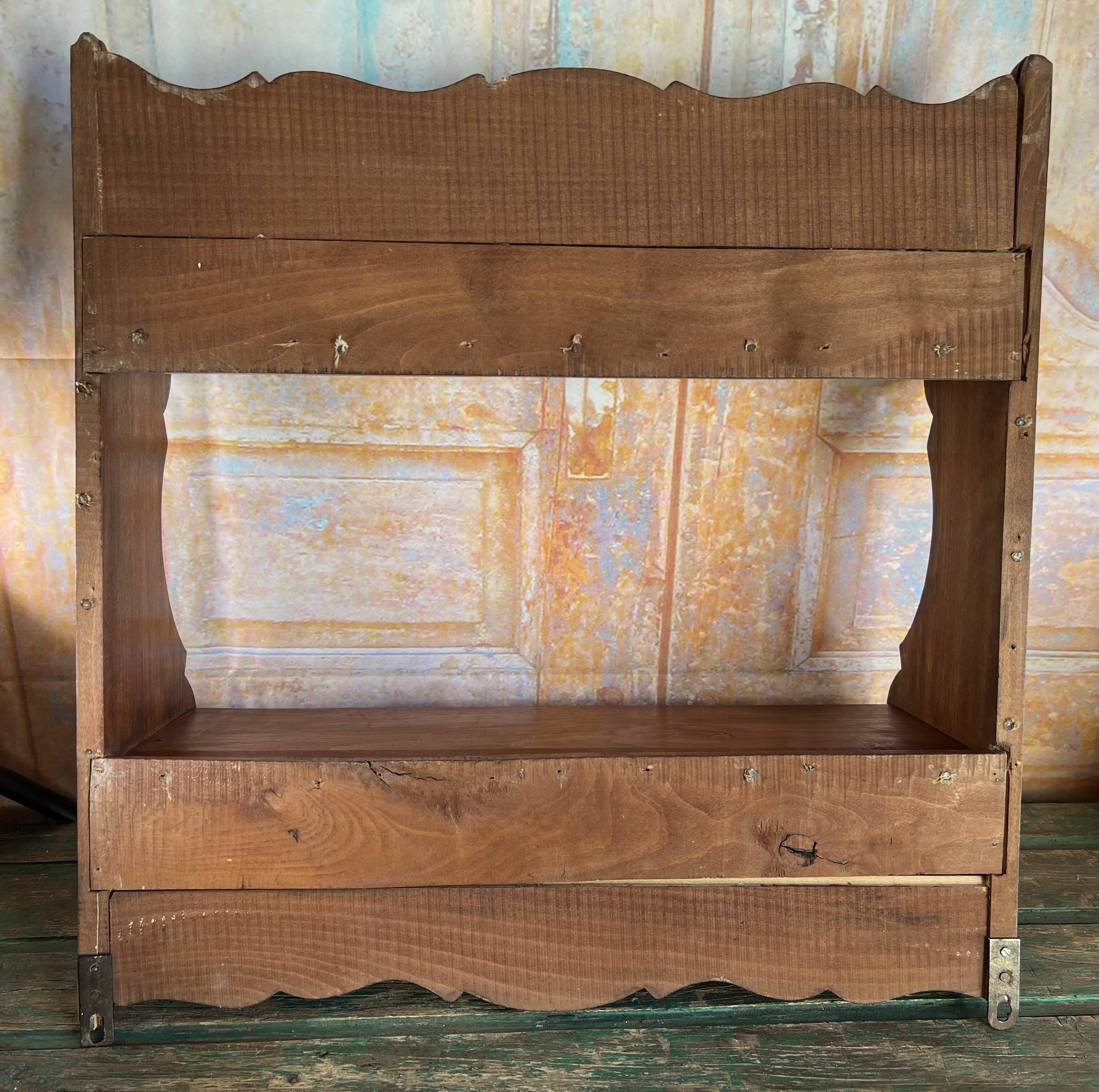 carved wooden wall shelf – Rustic and authentic feel