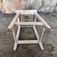 Vintage white wood milking stool