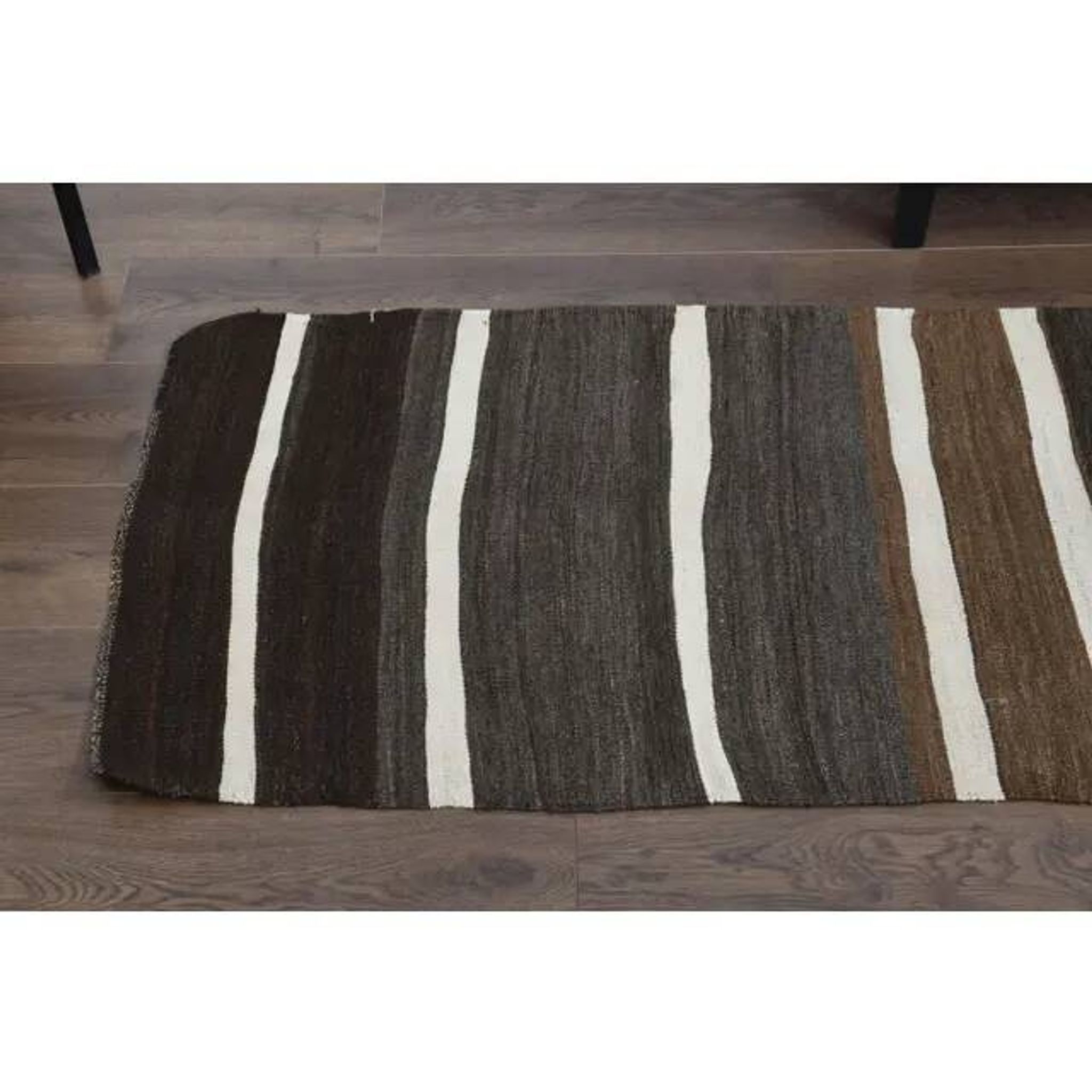 1970s Turkish Oushak Handmade Wool Cotton Brown Runner 65x243