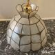 Suspension mother-of-pearl and brass diam 25 cm