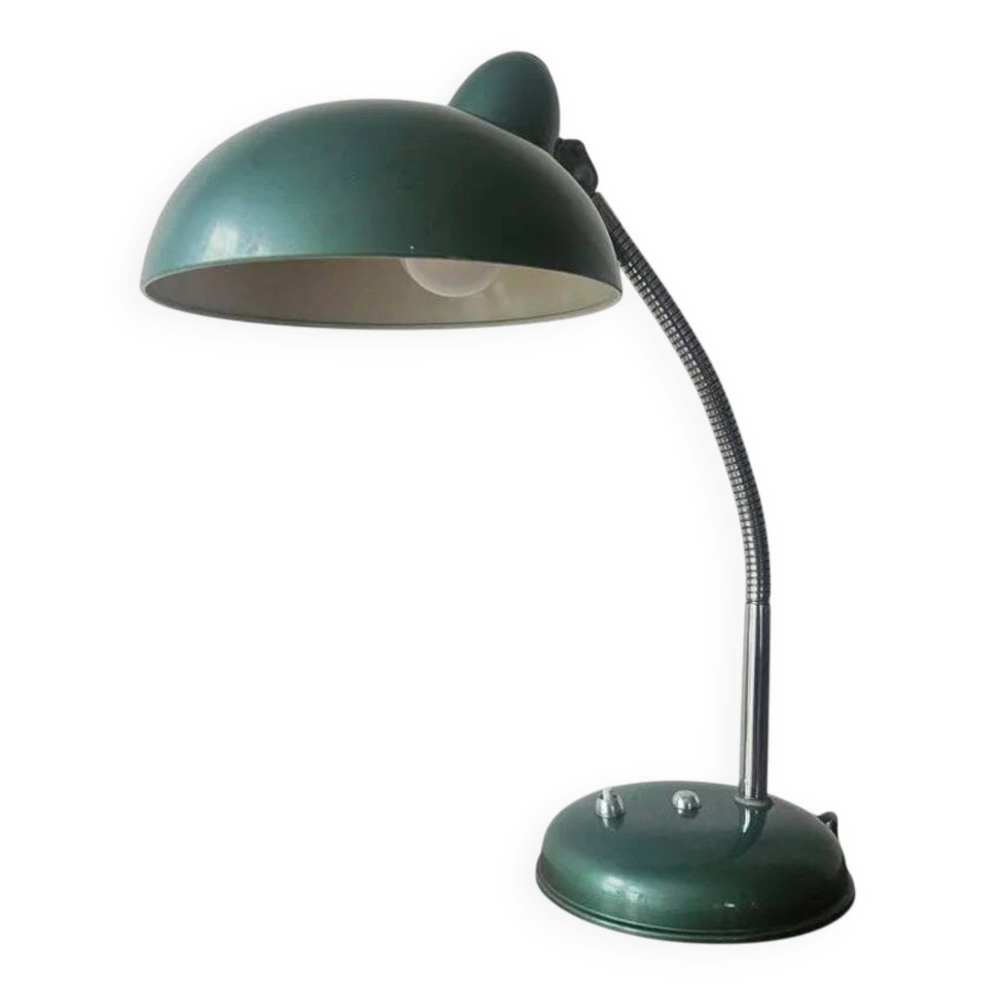 Very Rare Midcentury Industrial Table or Desk Lamp Helo Leuchten, Germany, 1950s